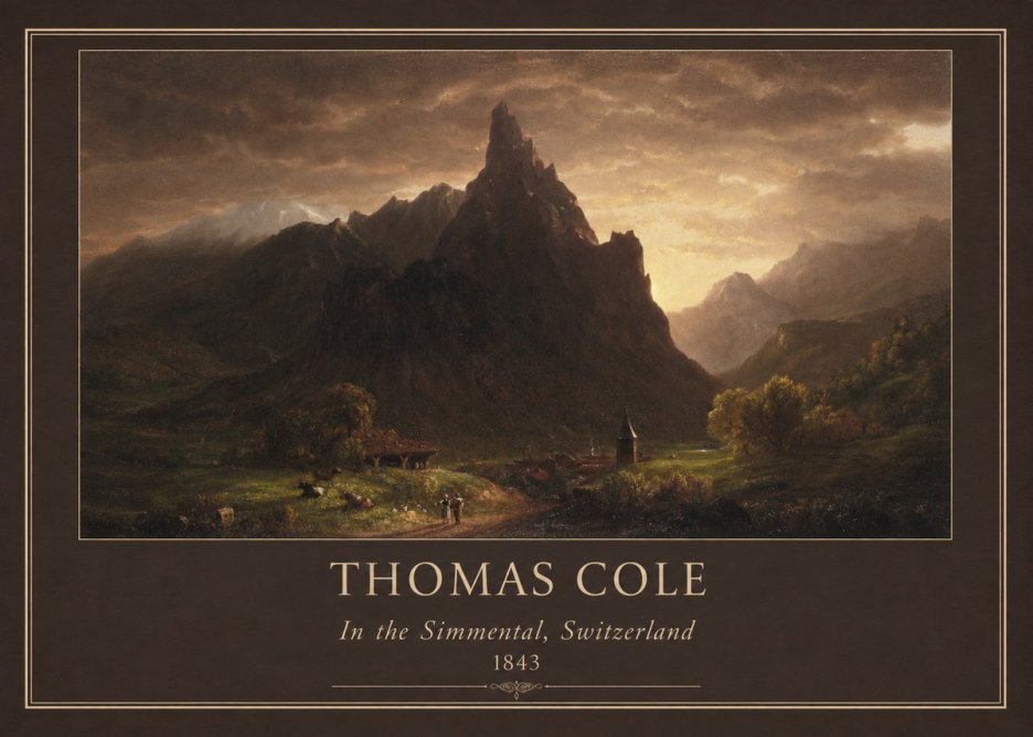 Thomas Cole In the Simmental, Switzerland No1 - Plakát
