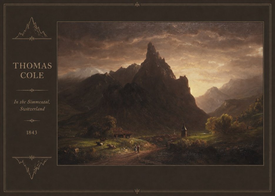 Thomas Cole In the Simmental, Switzerland No2 - Plakát