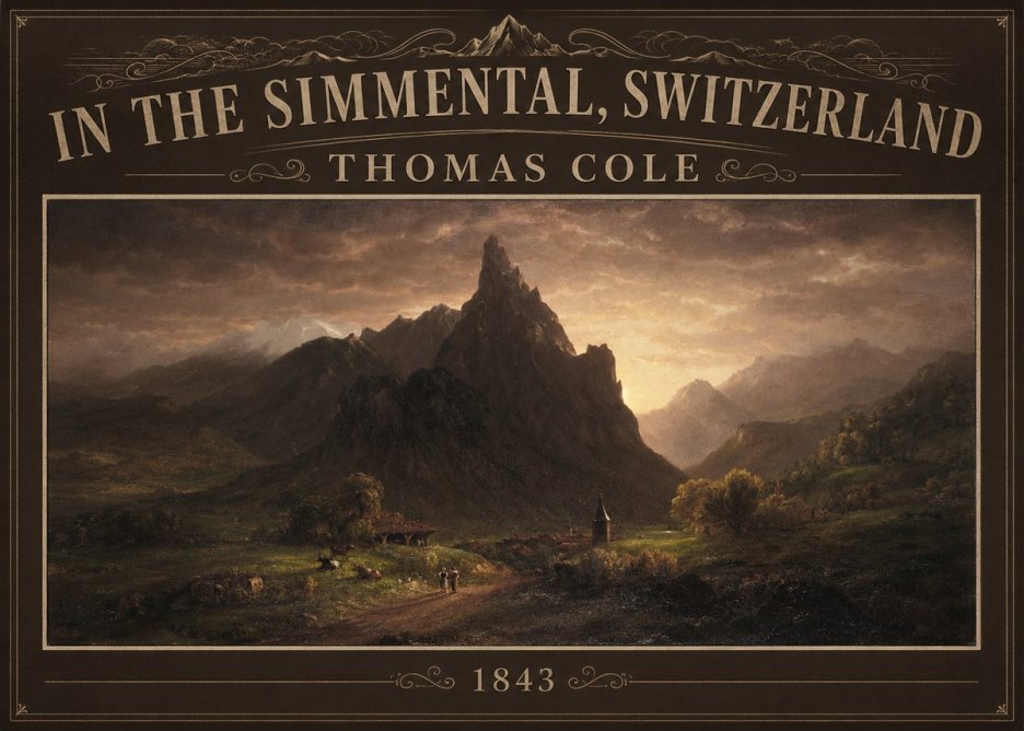 Thomas Cole In the Simmental, Switzerland No3 - Plakát