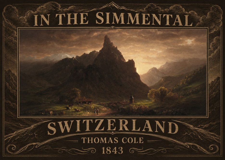 Thomas Cole In the Simmental, Switzerland No5 - Plakát