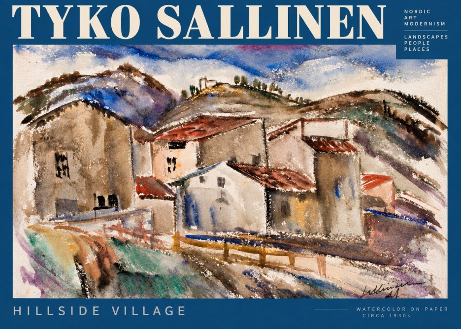 Tyko Sallinen Hillside Village No2 - Plakát