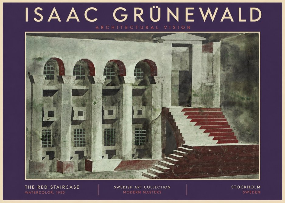 Isaac Grünewald The Steps of Silence No5 - Plakát