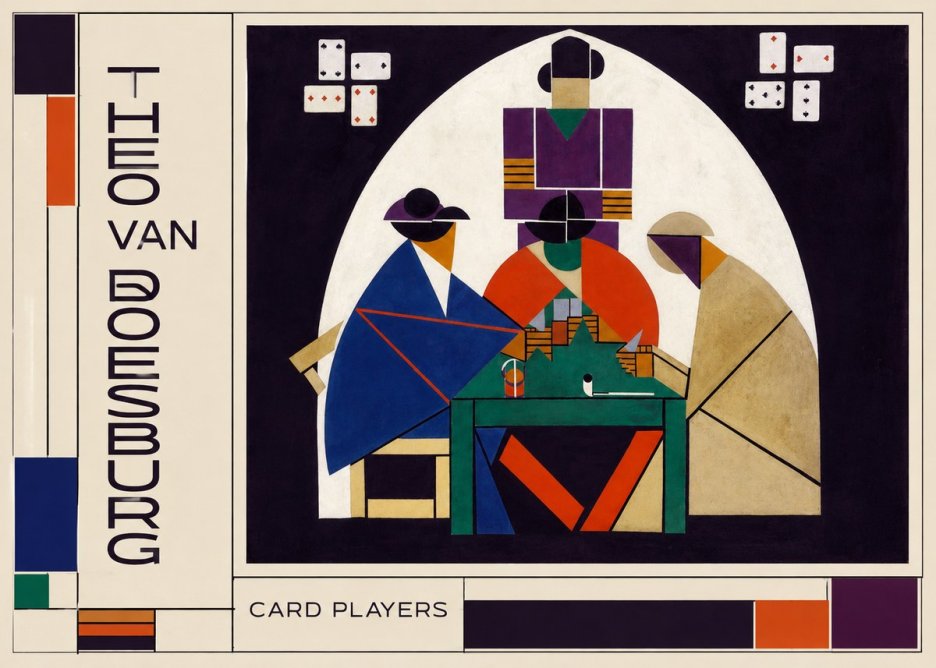 Theo van Doesburg Card Players No1 - Plakát