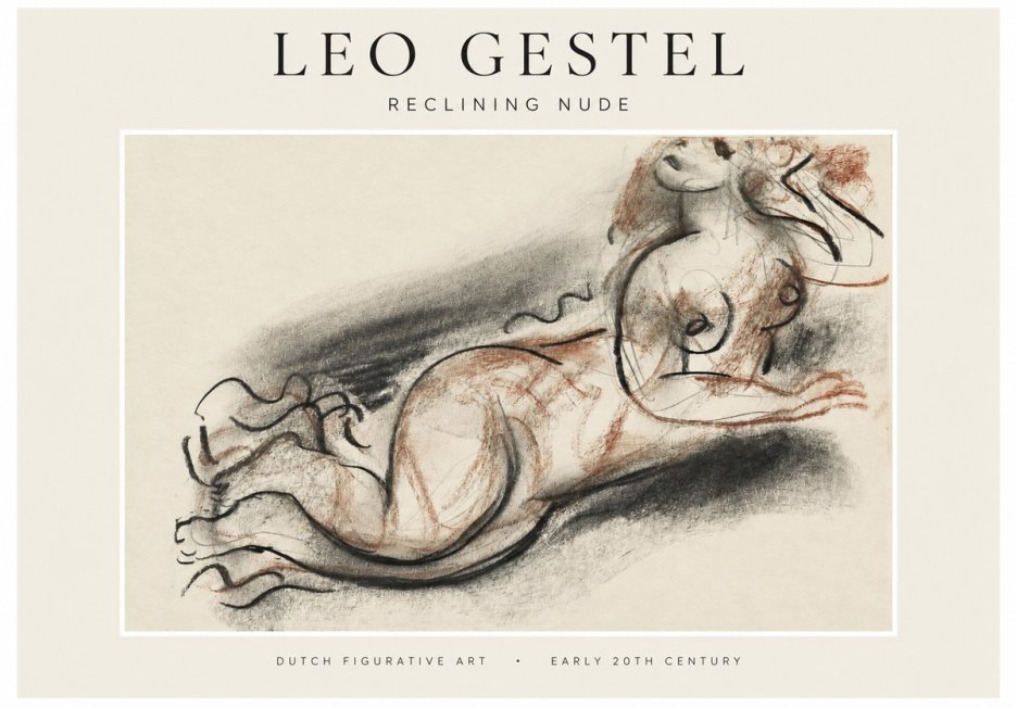Leo Gestel Reclining Nude No1 - Plakát