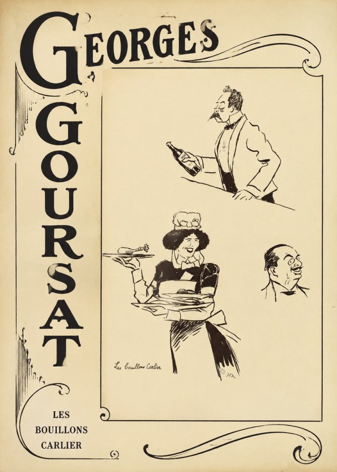 Georges Goursat Les Bouillons Carlier I No2 - Plakát