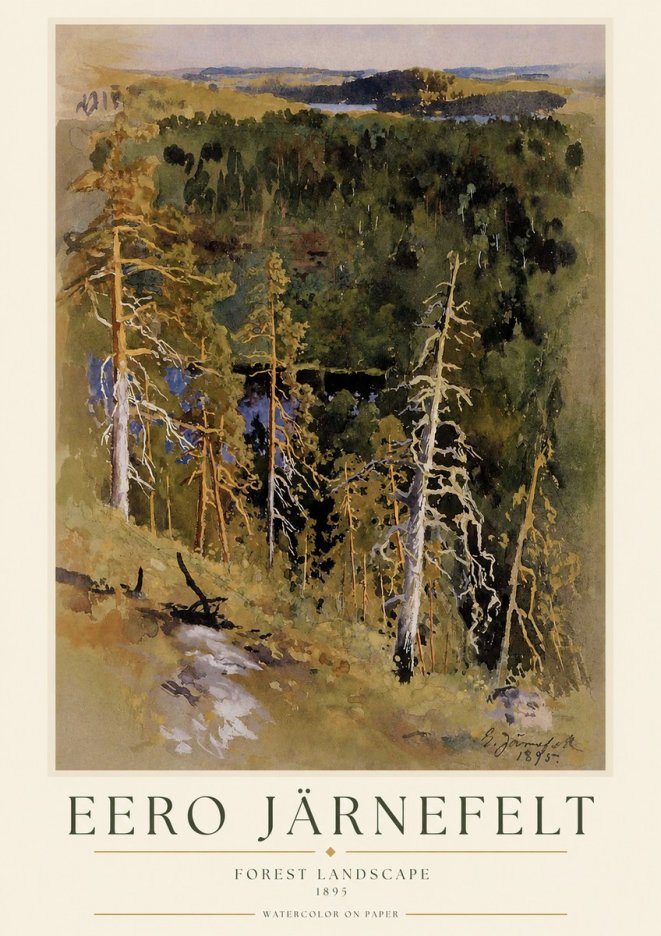 Eero Järnefelt Forest Landscape II No1 - Plakát