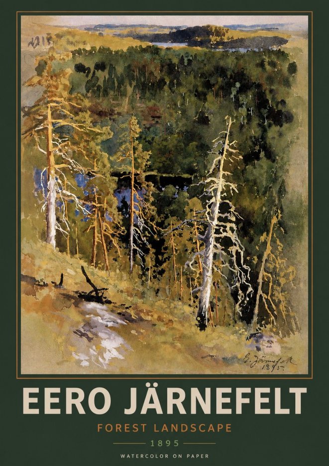 Eero Järnefelt Forest Landscape II No2 - Plakát