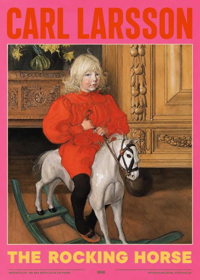 Carl Larsson The Rocking Horse No2 - Plakát