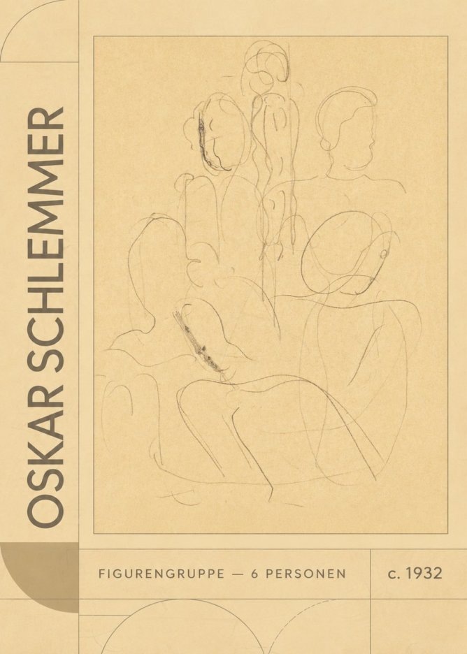 Oskar Schlemmer Figurengruppe - 6 Personen No3 - Plakát
