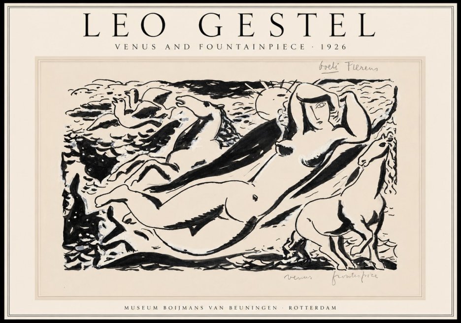 Leo Gestel Venus and Fountainpiece No1 - Plakát