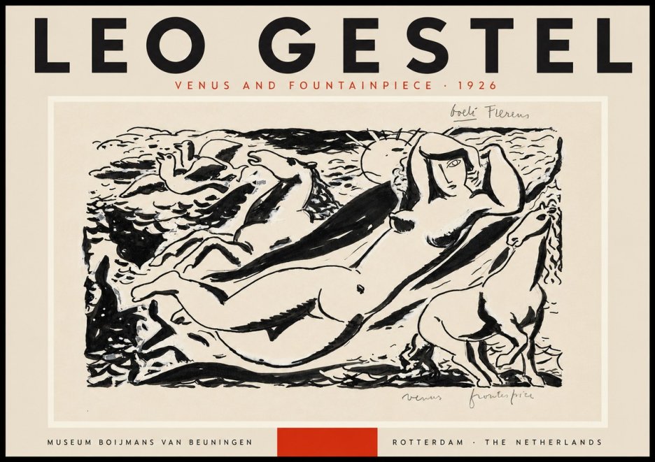 Leo Gestel Venus and Fountainpiece No3 - Plakát