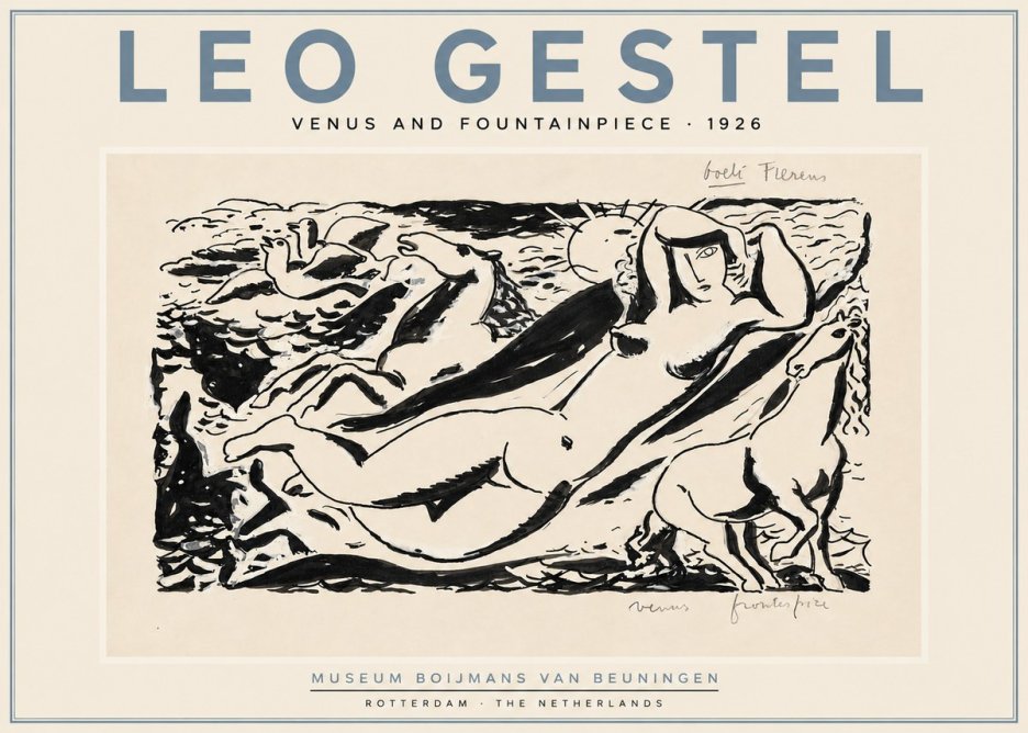 Leo Gestel Venus and Fountainpiece No5 - Plakát
