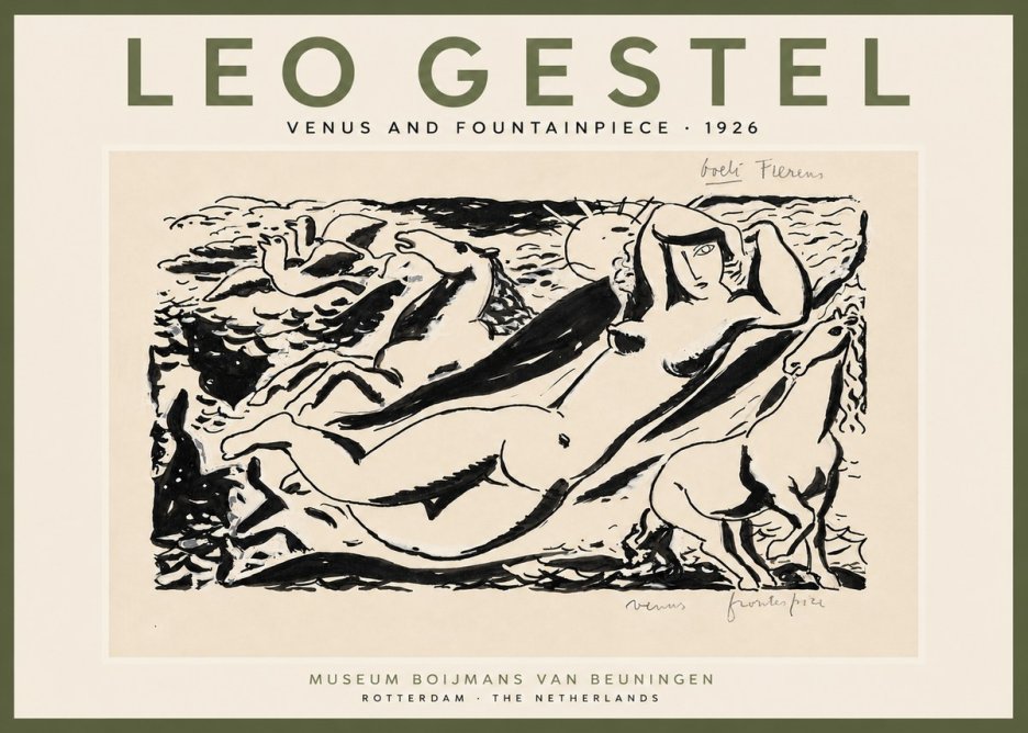 Leo Gestel Venus and Fountainpiece No6 - Plakát