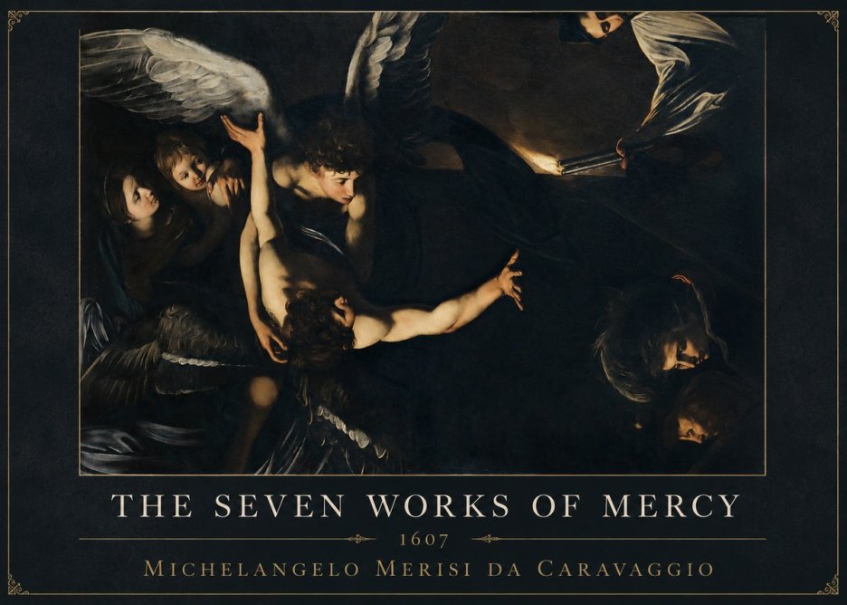 Michelangelo Merisi da Caravaggio The Seven Works of Mercy II No5 - Plakát
