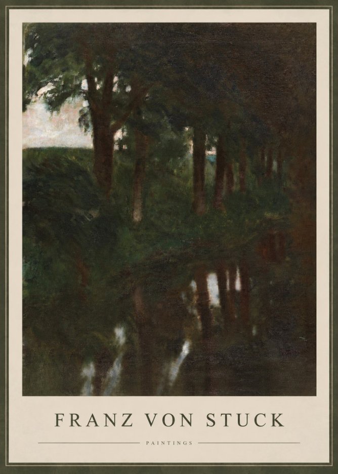 Franz von Stuck Woodland Reflections No3 - Plakát