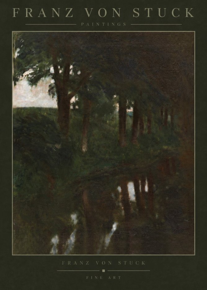 Franz von Stuck Woodland Reflections No5 - Plakát