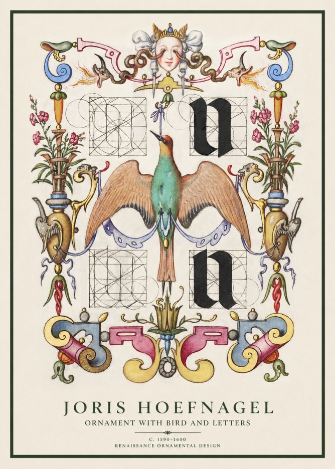 Joris Hoefnagel Grotesque Ornament No6 - Plakát