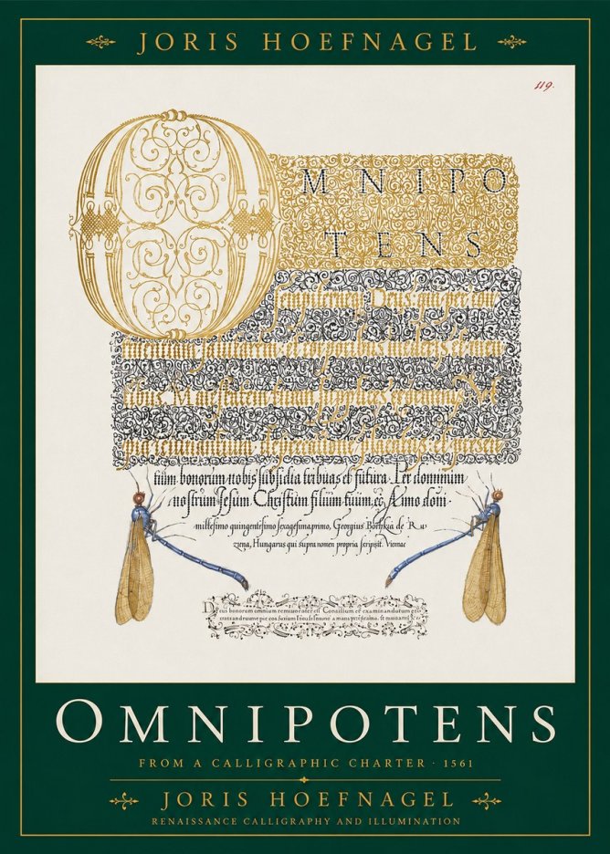 Joris Hoefnagel Omnipotens No2 - Plakát