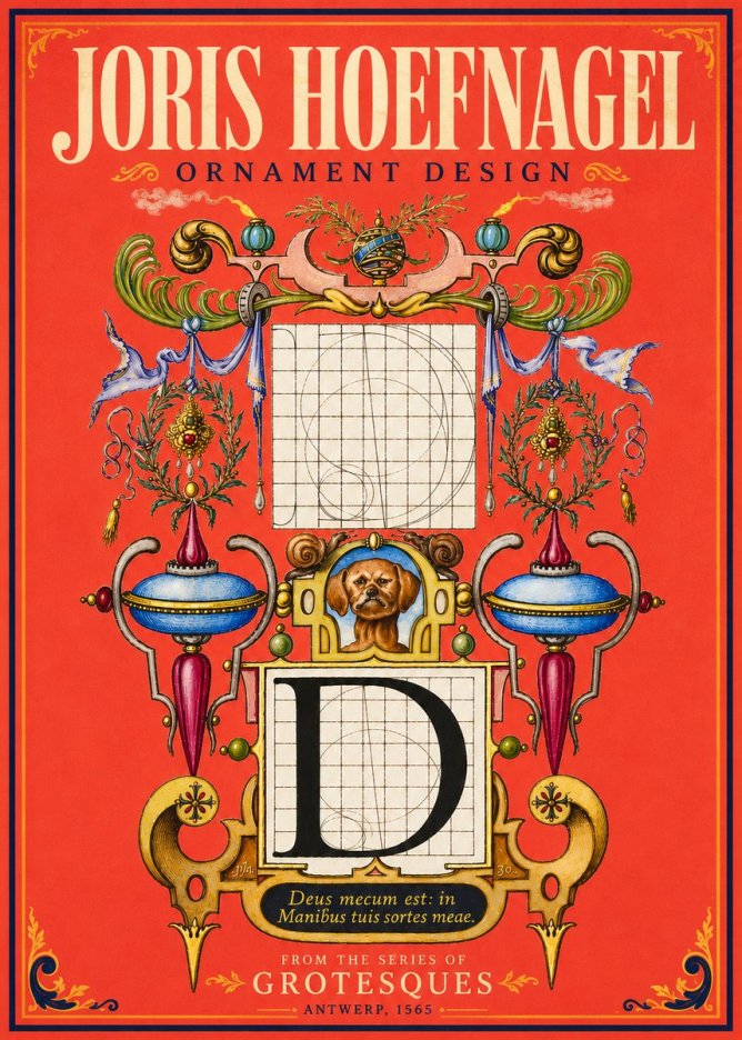 Joris Hoefnagel Illuminated Initial 'D' No6 - Plakát