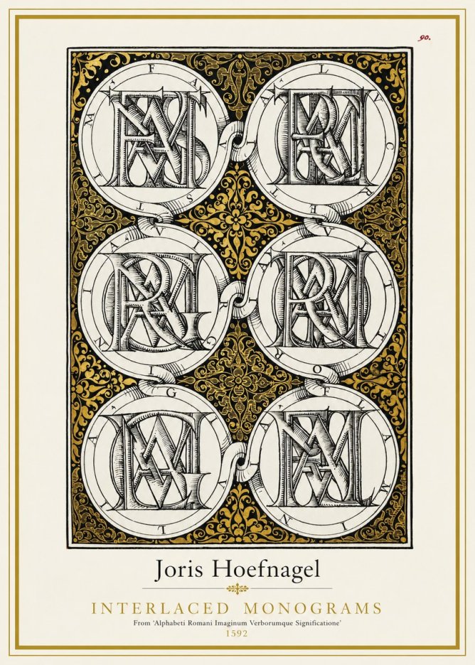 Joris Hoefnagel Interlaced Monograms No1 - Plakát