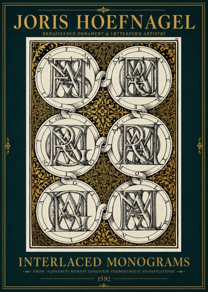 Joris Hoefnagel Interlaced Monograms No3 - Plakát