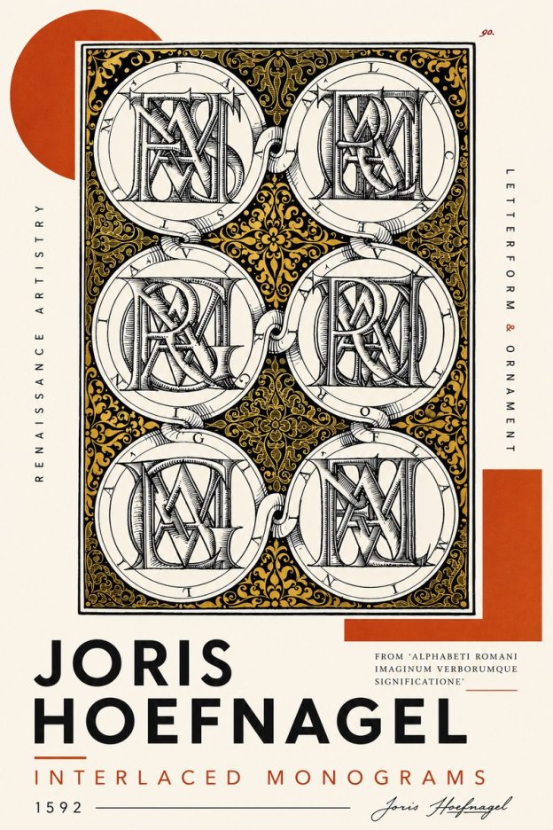 Joris Hoefnagel Interlaced Monograms No4 - Plakát