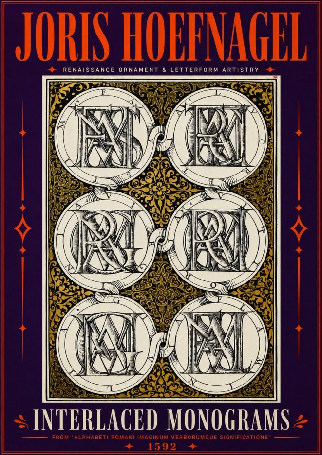 Joris Hoefnagel Interlaced Monograms No5 - Plakát