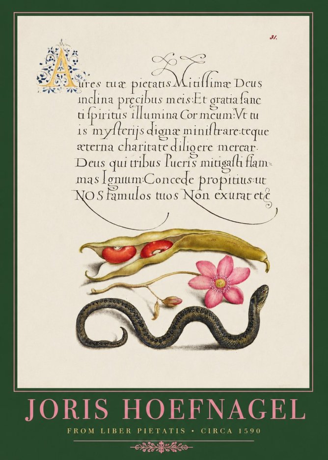 Joris Hoefnagel Prayer for Divine Grace No2 - Plakát