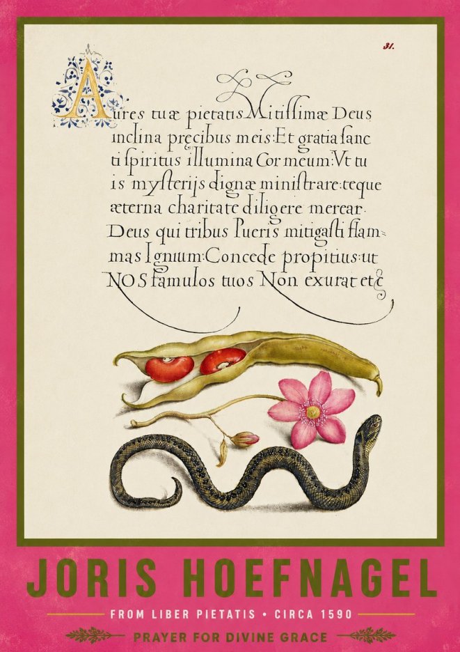 Joris Hoefnagel Prayer for Divine Grace No4 - Plakát