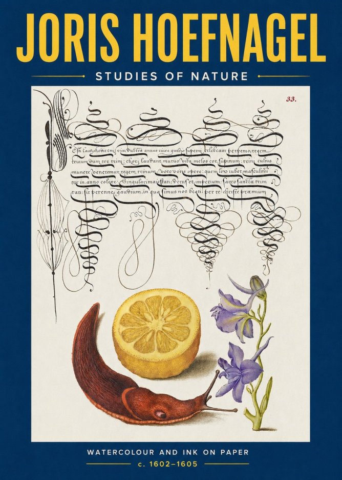 Joris Hoefnagel Studies of Nature No2 - Plakát