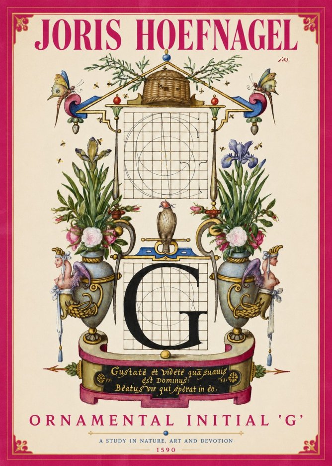 Joris Hoefnagel Ornamental Initial 'G' No2 - Plakát