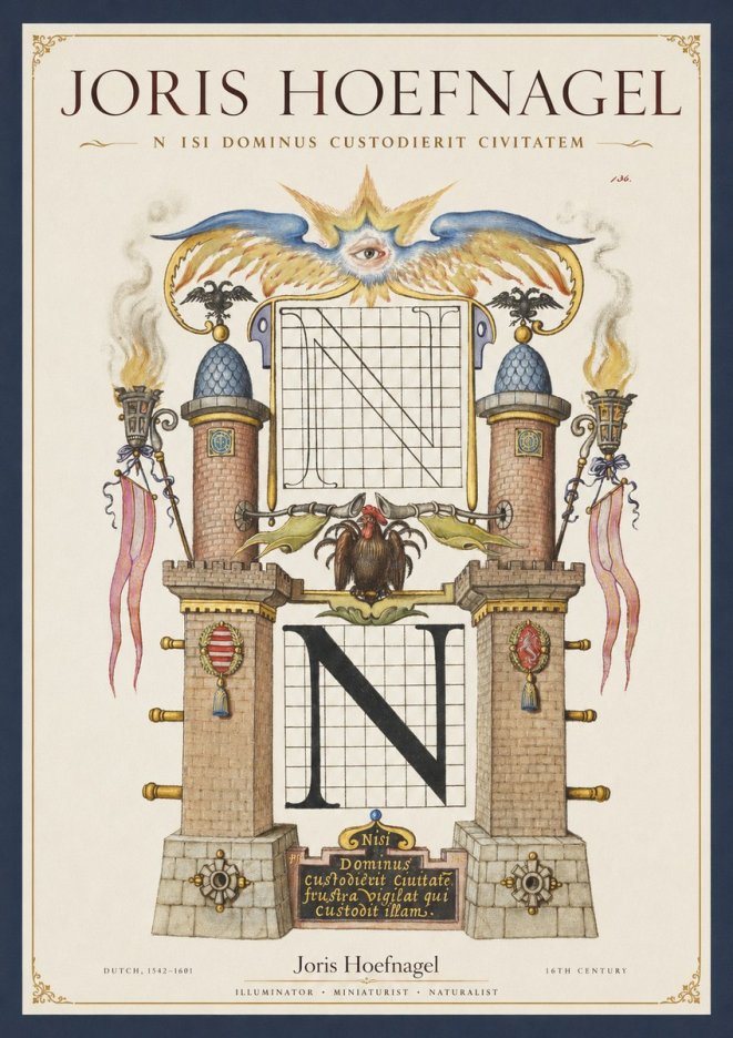 Joris Hoefnagel The Letter N No2 - Plakát