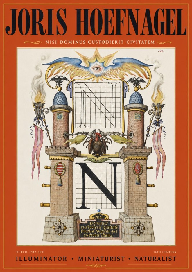 Joris Hoefnagel The Letter N No3 - Plakát