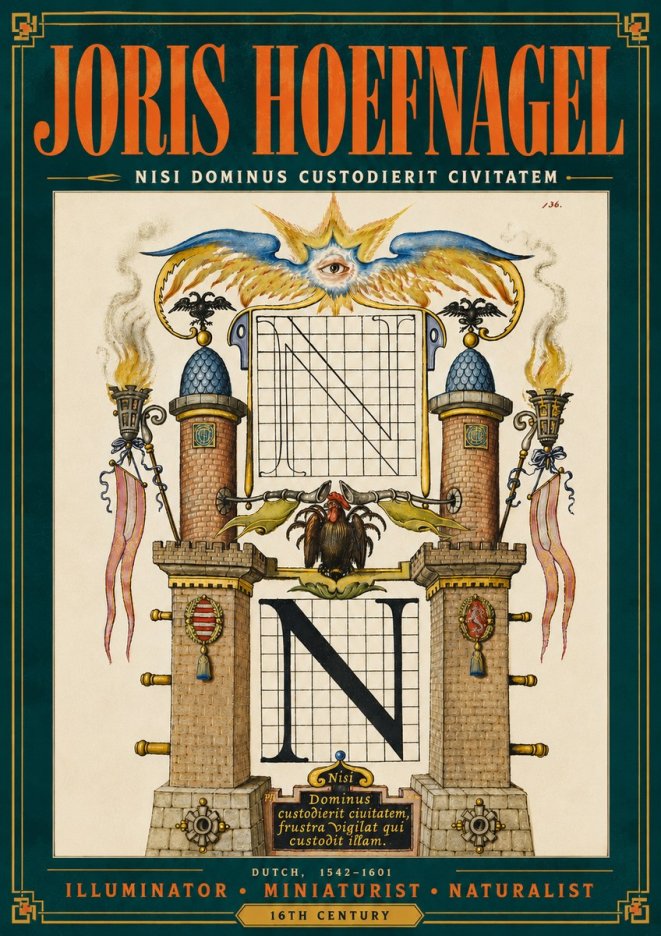 Joris Hoefnagel The Letter N No6 - Plakát