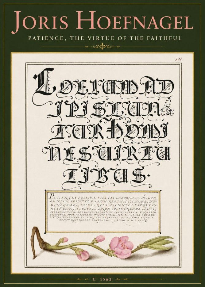 Joris Hoefnagel Calligraphic Alphabet from a Book of Lettering No5 - Plakát