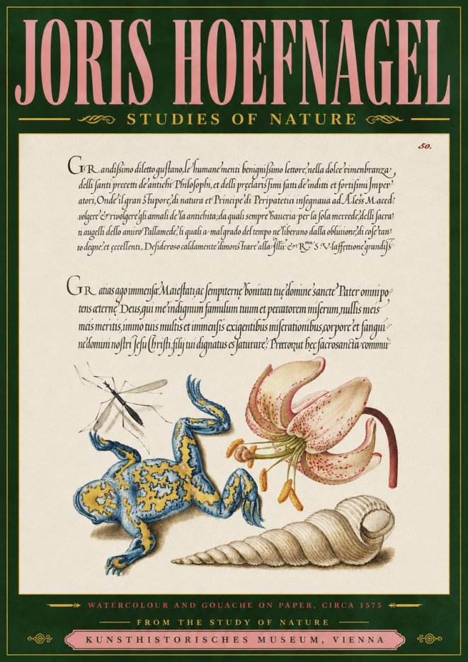 Joris Hoefnagel From the Study of Nature No4 - Plakát