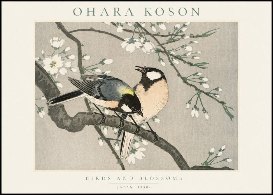 Ohara Koson Birds and Blossoms No1 - Plakát
