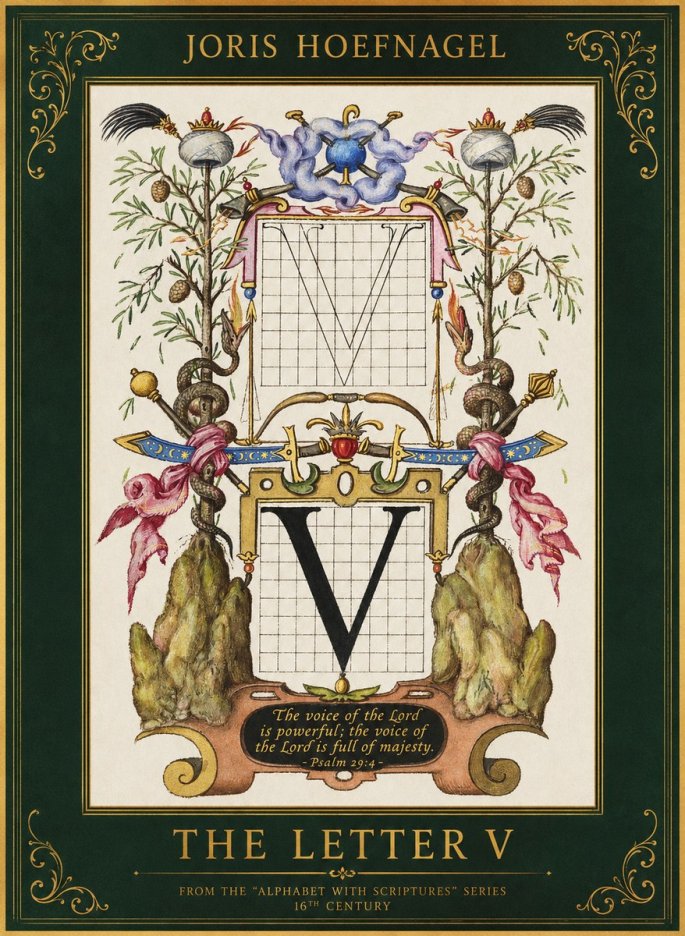 Joris Hoefnagel The Letter V No1 - Plakát