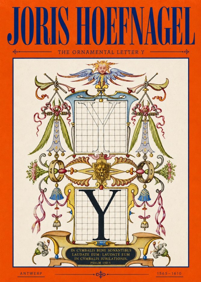 Joris Hoefnagel The Ornamental Letter Y No2 - Plakát