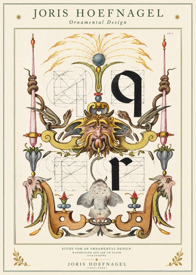 Joris Hoefnagel Ornamental Design I No1 - Plakát