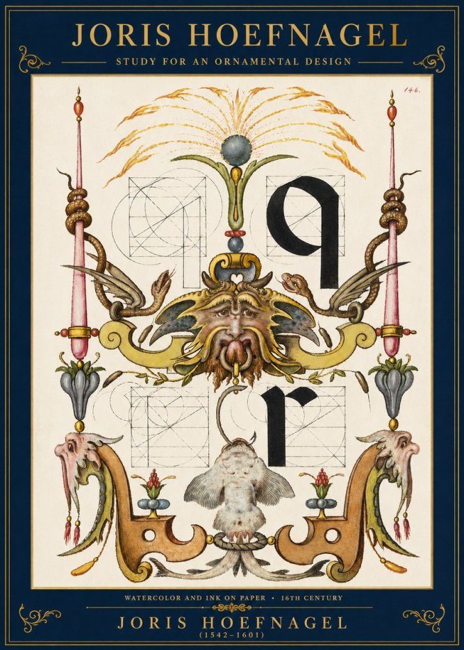Joris Hoefnagel Ornamental Design I No3 - Plakát
