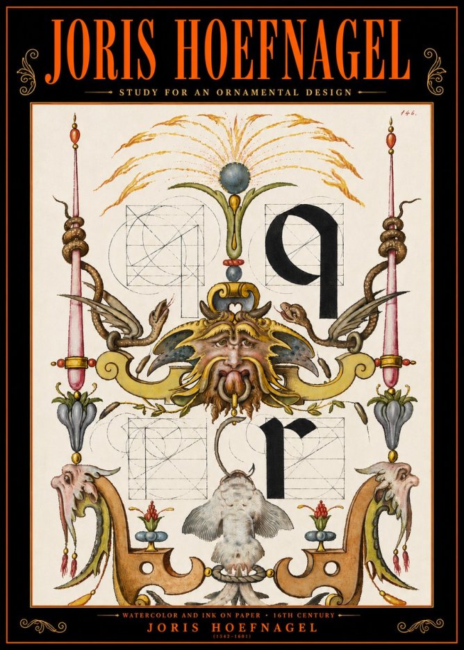Joris Hoefnagel Ornamental Design I No5 - Plakát