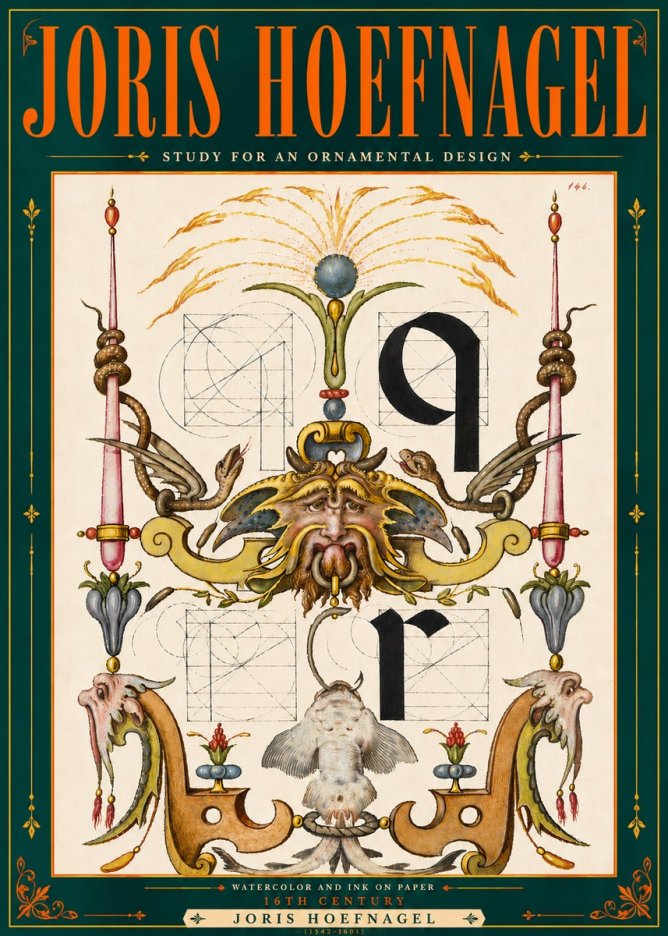 Joris Hoefnagel Ornamental Design I No6 - Plakát