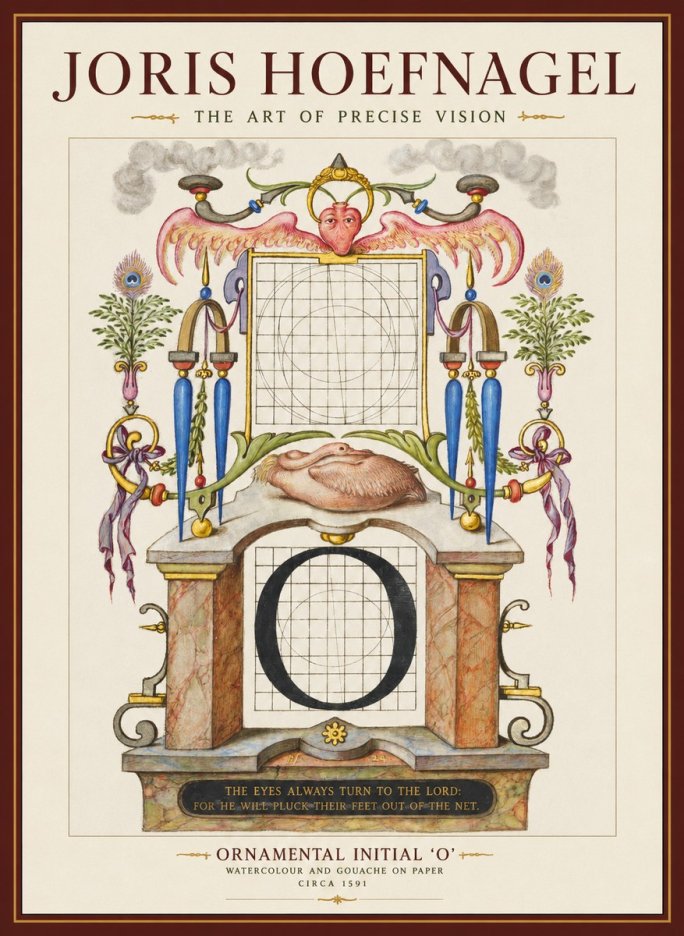 Joris Hoefnagel Ornamental Initial 'O' No1 - Plakát