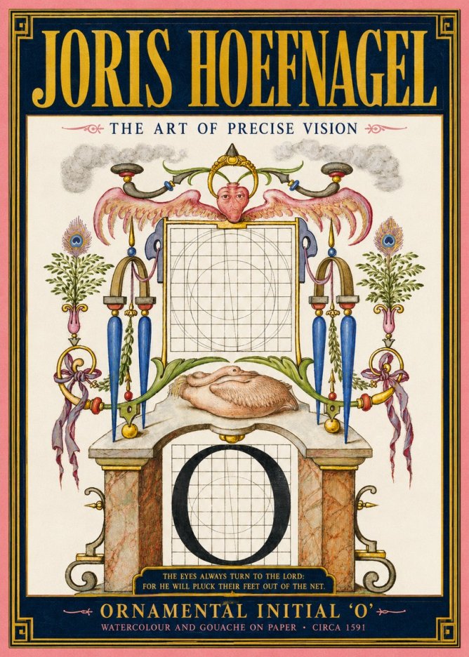 Joris Hoefnagel Ornamental Initial 'O' No2 - Plakát
