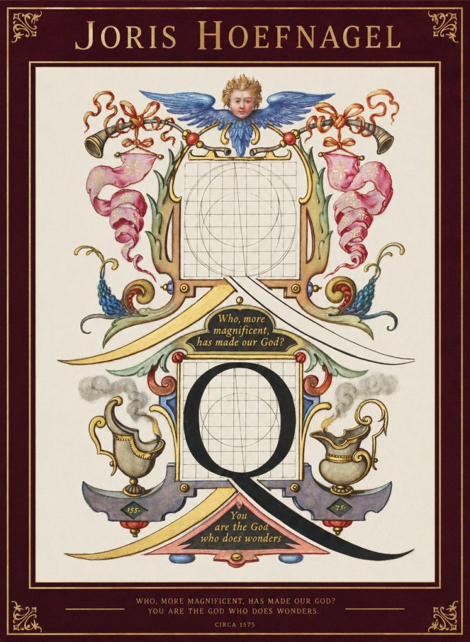 Joris Hoefnagel The Calligraphic Q No2 - Plakát