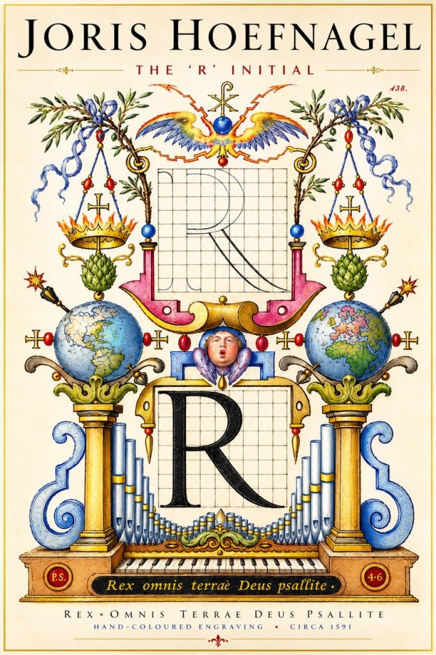 Joris Hoefnagel The 'R' Initial No4 - Plakát