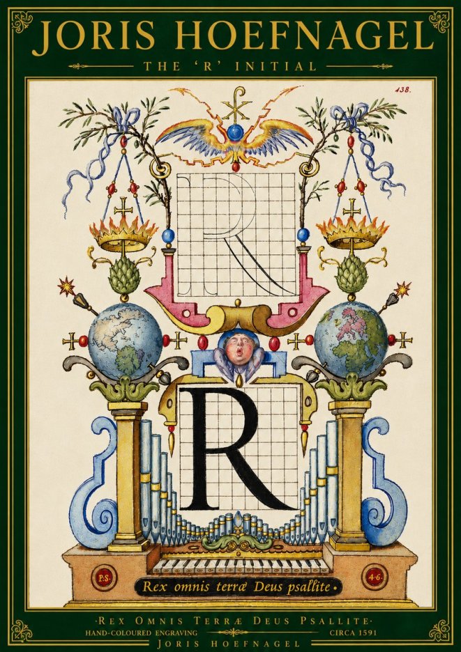 Joris Hoefnagel The 'R' Initial No5 - Plakát