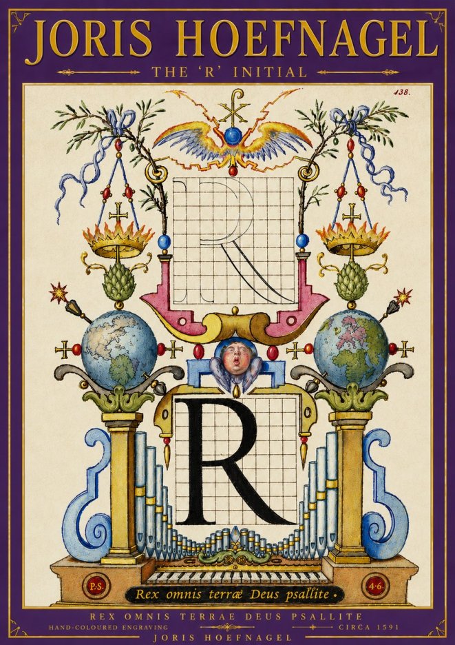 Joris Hoefnagel The 'R' Initial No6 - Plakát