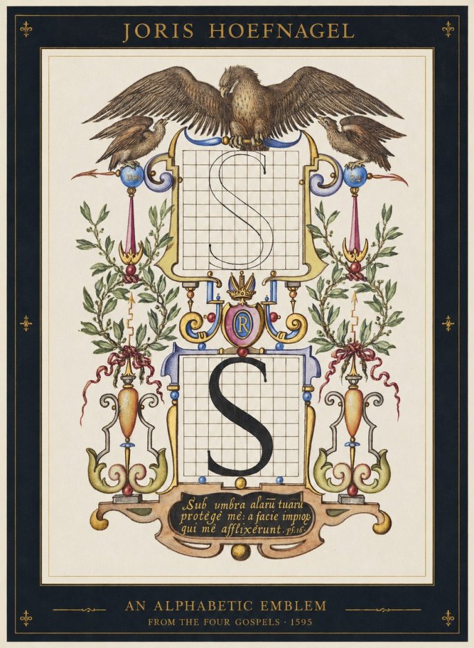 Joris Hoefnagel An Alphabetic Emblem from the Four Gospels No1 - Plakát